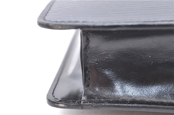 Authentic Louis Vuitton Epi Montaigne 27 Clutch Bag Purse Black M52652 LV 5218D
