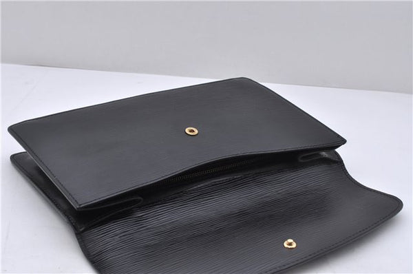 Authentic Louis Vuitton Epi Montaigne 27 Clutch Bag Purse Black M52652 LV 5218D