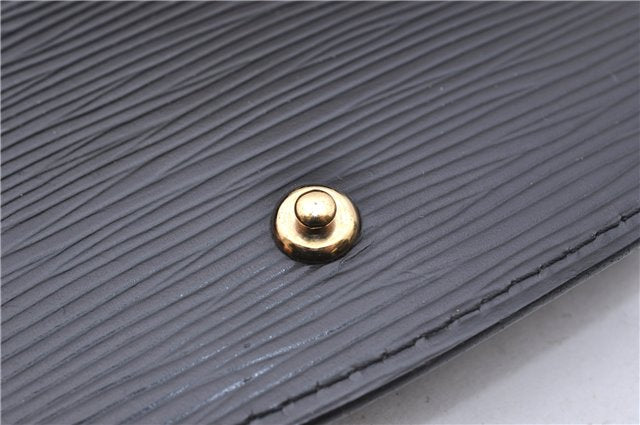 Authentic Louis Vuitton Epi Montaigne 27 Clutch Bag Purse Black M52652 LV 5218D