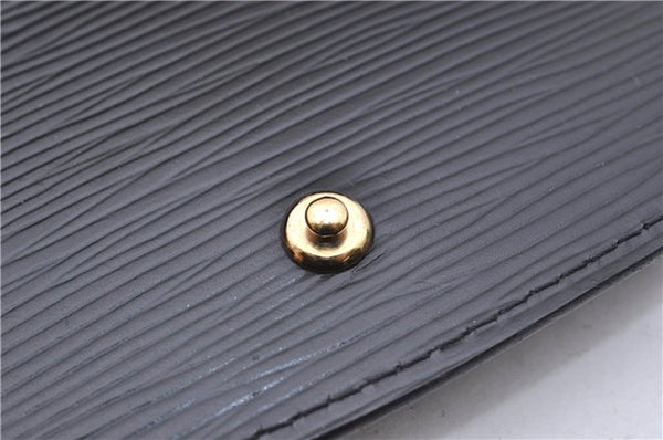 Authentic Louis Vuitton Epi Montaigne 27 Clutch Bag Purse Black M52652 LV 5218D