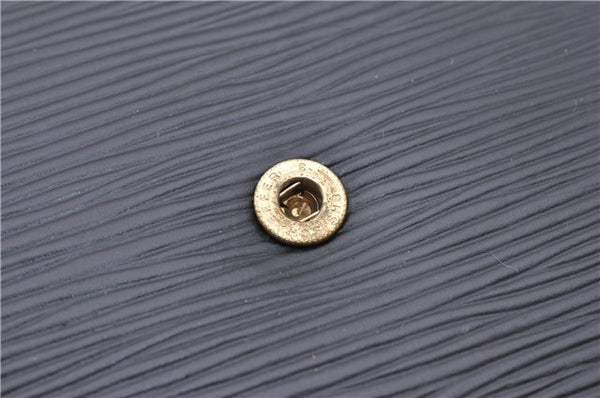 Authentic Louis Vuitton Epi Montaigne 27 Clutch Bag Purse Black M52652 LV 5218D