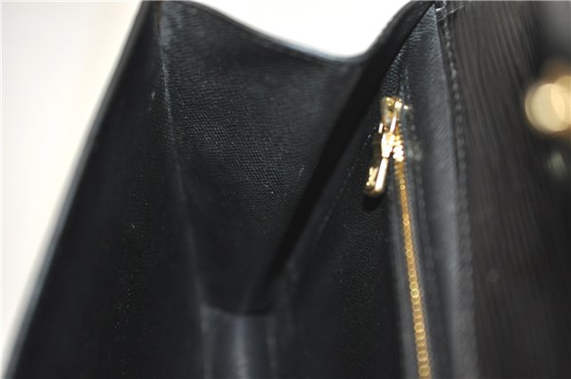 Authentic Louis Vuitton Epi Montaigne 27 Clutch Bag Purse Black M52652 LV 5218D