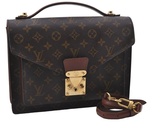 Authentic Louis Vuitton Monogram Monceau 2Way Shoulder Hand Bag M51185 LV 5219D