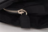 Authentic PRADA TESSUTO METALLO Nylon Leather Shoulder Bag B6542 Black 5219I