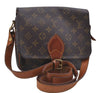 Auth Louis Vuitton Monogram Cartouchiere MM Shoulder Cross Bag M51253 LV 5220D