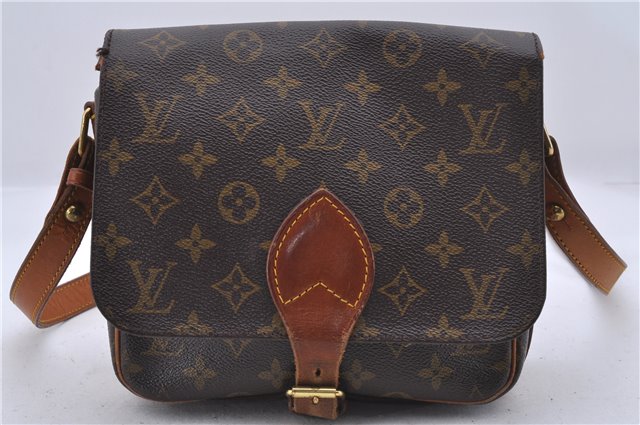 Auth Louis Vuitton Monogram Cartouchiere MM Shoulder Cross Bag M51253 LV 5220D