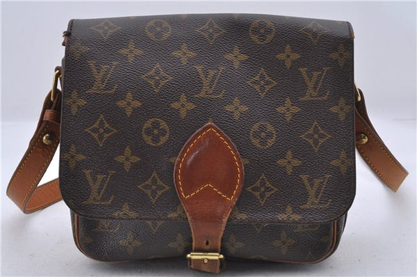 Auth Louis Vuitton Monogram Cartouchiere MM Shoulder Cross Bag M51253 LV 5220D