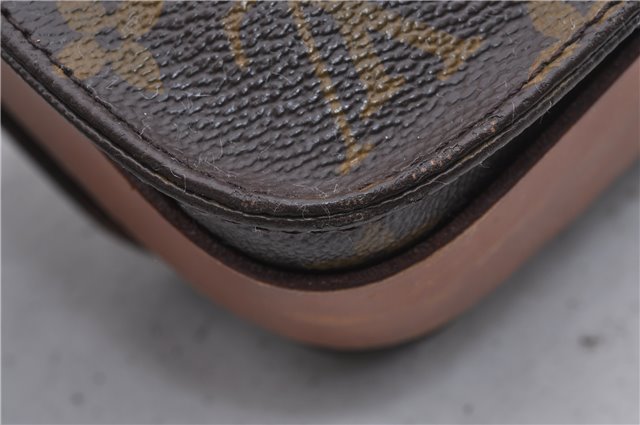Auth Louis Vuitton Monogram Cartouchiere MM Shoulder Cross Bag M51253 LV 5220D
