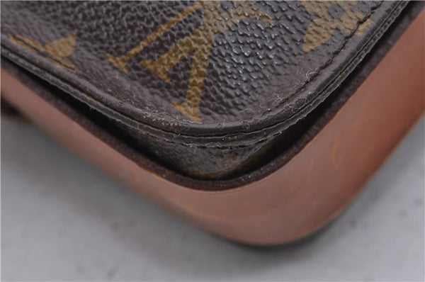 Auth Louis Vuitton Monogram Cartouchiere MM Shoulder Cross Bag M51253 LV 5220D