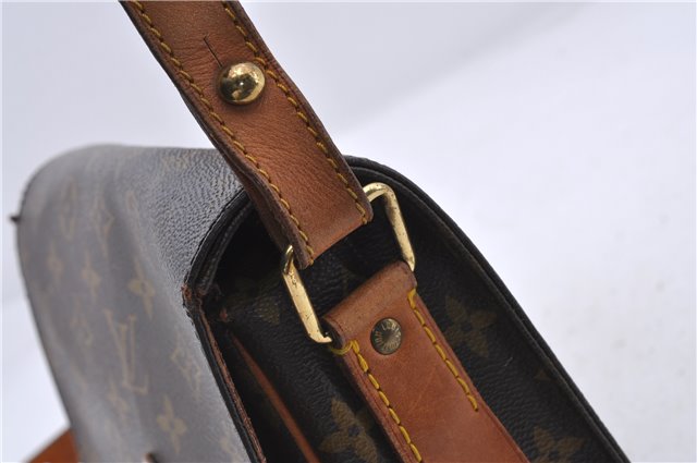 Auth Louis Vuitton Monogram Cartouchiere MM Shoulder Cross Bag M51253 LV 5220D