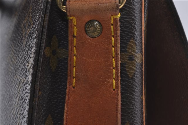 Auth Louis Vuitton Monogram Cartouchiere MM Shoulder Cross Bag M51253 LV 5220D