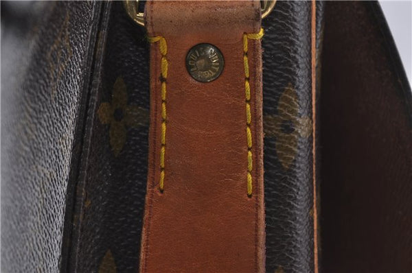 Auth Louis Vuitton Monogram Cartouchiere MM Shoulder Cross Bag M51253 LV 5220D