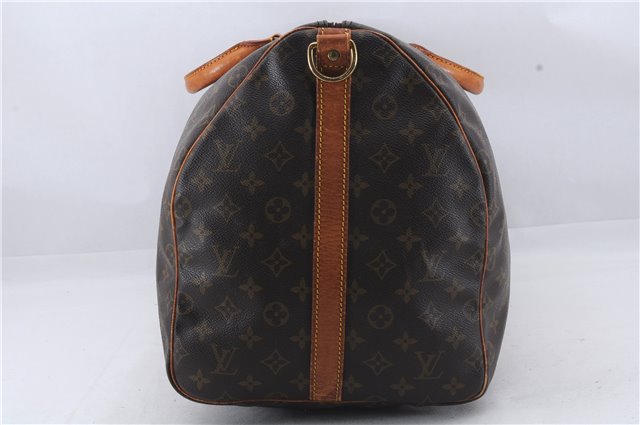 Auth Louis Vuitton Monogram Keepall Bandouliere 55 Boston Bag M41414 LV 5221D