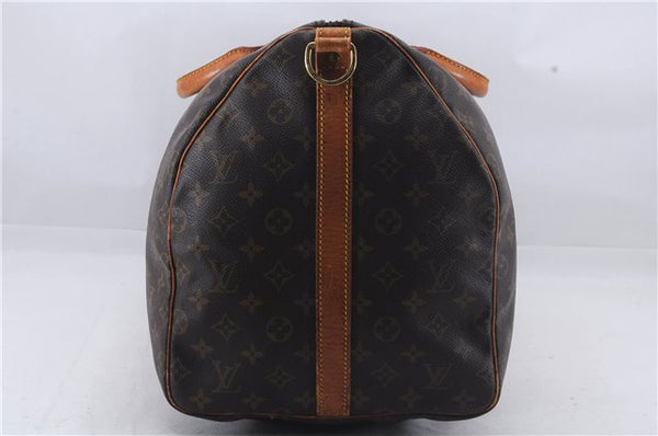 Auth Louis Vuitton Monogram Keepall Bandouliere 55 Boston Bag M41414 LV 5221D