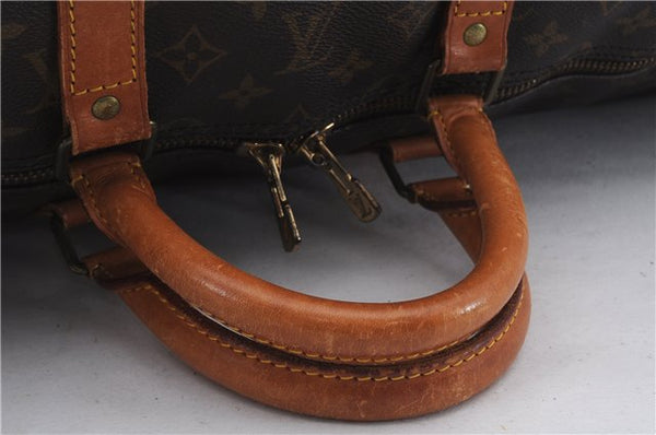 Auth Louis Vuitton Monogram Keepall Bandouliere 55 Boston Bag M41414 LV 5221D