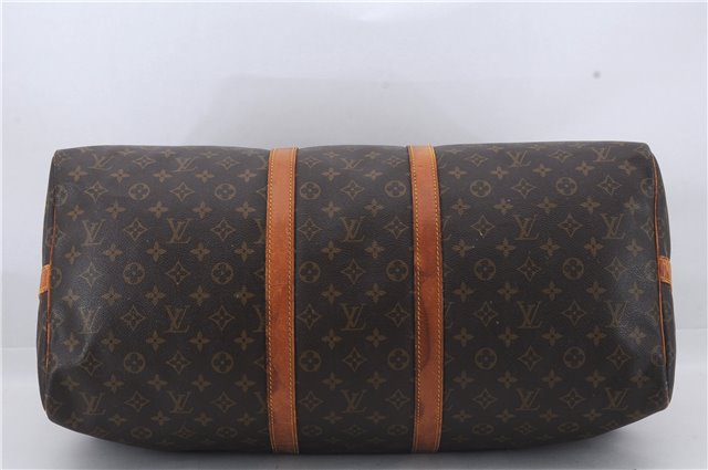 Auth Louis Vuitton Monogram Keepall Bandouliere 55 Boston Bag M41414 LV 5221D