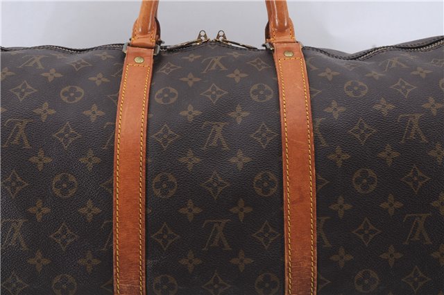 Auth Louis Vuitton Monogram Keepall Bandouliere 55 Boston Bag M41414 LV 5221D