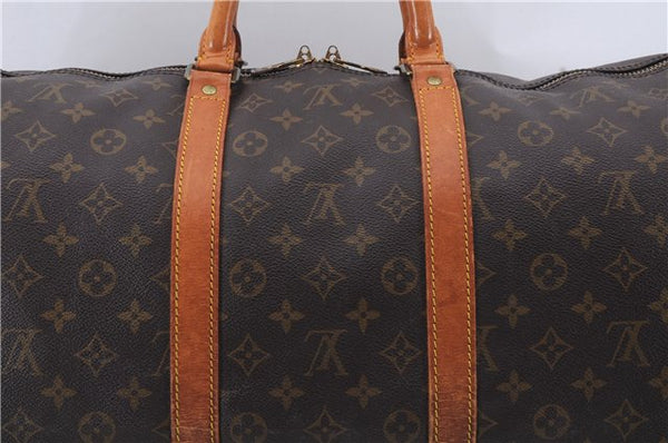 Auth Louis Vuitton Monogram Keepall Bandouliere 55 Boston Bag M41414 LV 5221D