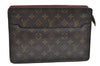 Authentic Louis Vuitton Monogram Pochette Homme Clutch Hand Bag M51795 LV 5222D