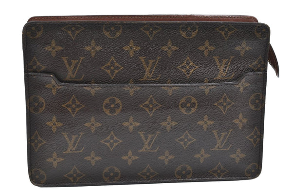 Authentic Louis Vuitton Monogram Pochette Homme Clutch Hand Bag M51795 LV 5222D