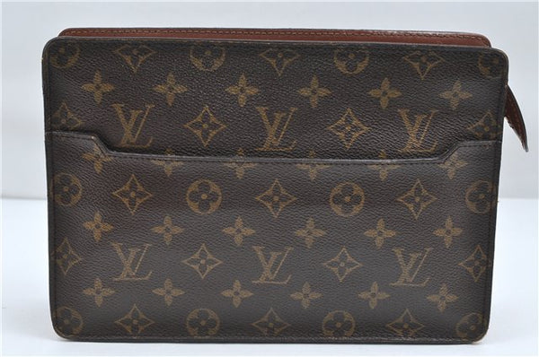 Authentic Louis Vuitton Monogram Pochette Homme Clutch Hand Bag M51795 LV 5222D