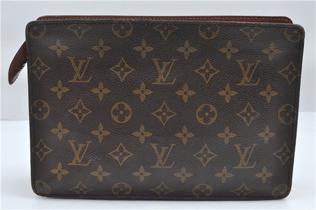 Authentic Louis Vuitton Monogram Pochette Homme Clutch Hand Bag M51795 LV 5222D