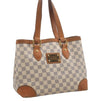 Authentic Louis Vuitton Damier Azur Hampstead PM N51207 Shoulder Tote Bag 5223I