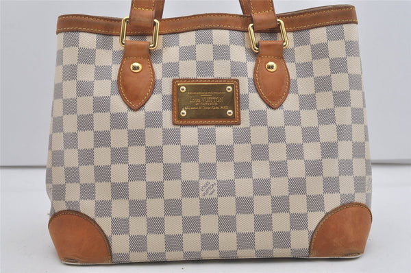 Authentic Louis Vuitton Damier Azur Hampstead PM N51207 Shoulder Tote Bag 5223I