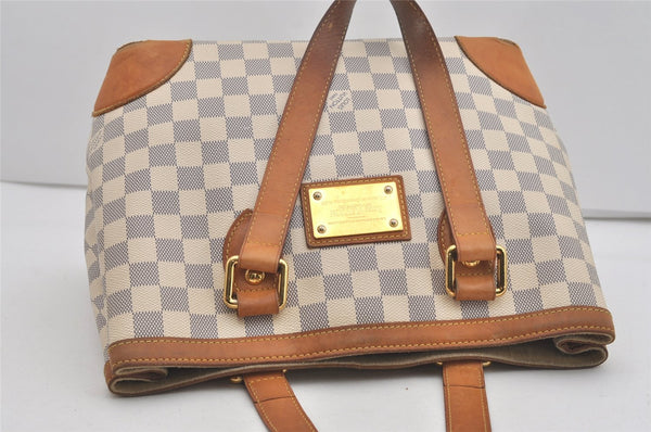Authentic Louis Vuitton Damier Azur Hampstead PM N51207 Shoulder Tote Bag 5223I