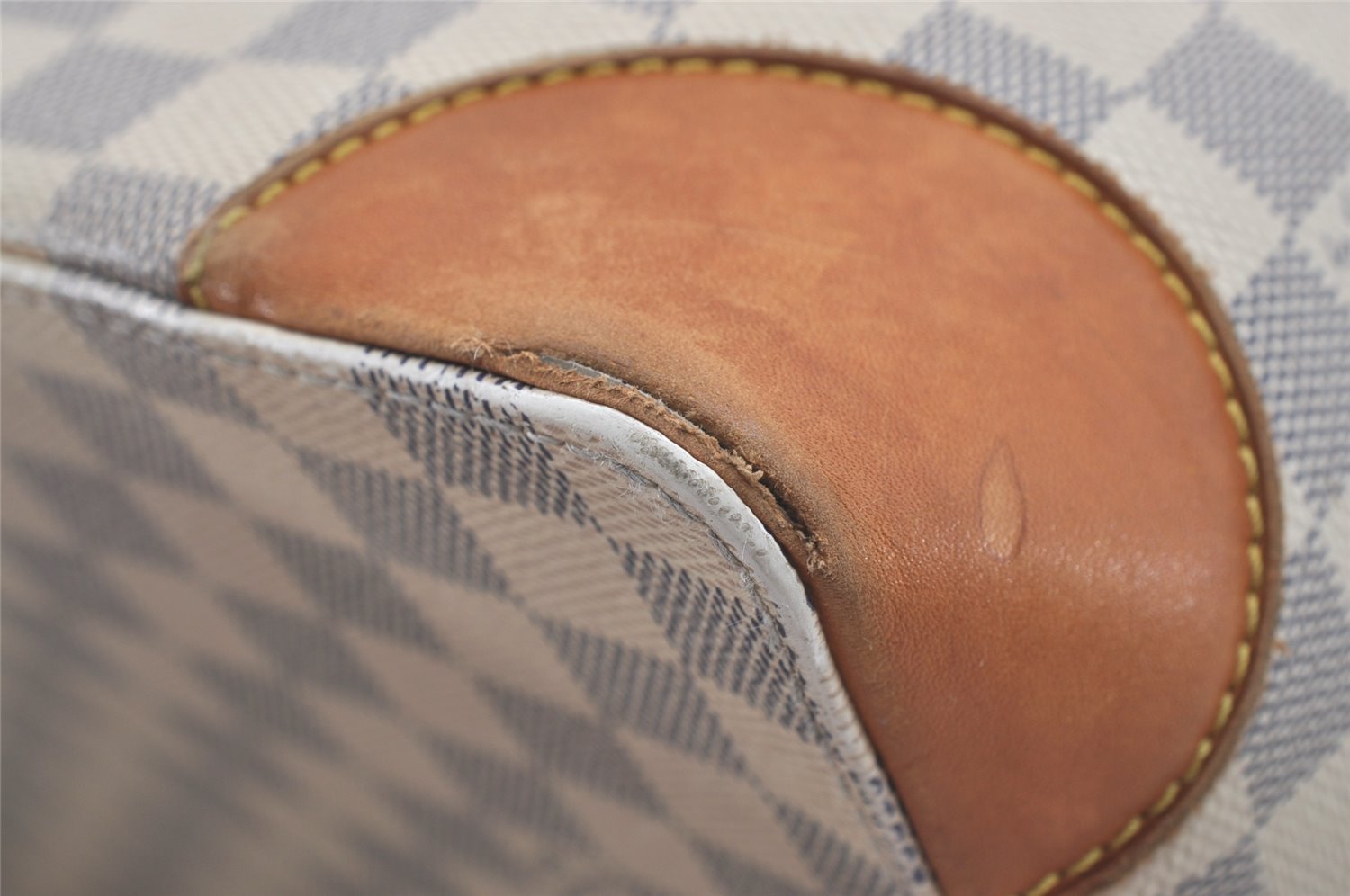 Authentic Louis Vuitton Damier Azur Hampstead PM N51207 Shoulder Tote Bag 5223I