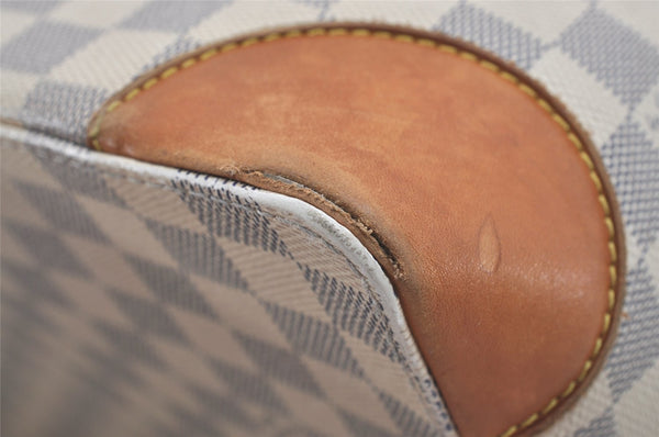 Authentic Louis Vuitton Damier Azur Hampstead PM N51207 Shoulder Tote Bag 5223I