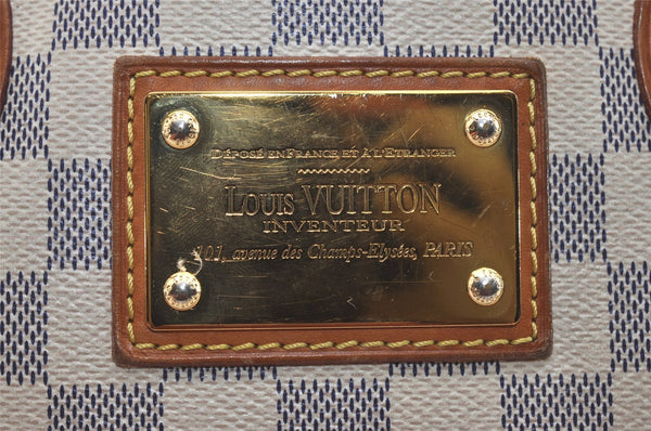 Authentic Louis Vuitton Damier Azur Hampstead PM N51207 Shoulder Tote Bag 5223I