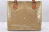 Authentic Louis Vuitton Vernis Houston Shoulder Hand Bag Beige M91340 LV 5225D