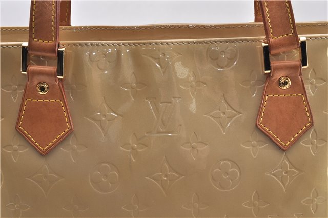 Authentic Louis Vuitton Vernis Houston Shoulder Hand Bag Beige M91340 LV 5225D