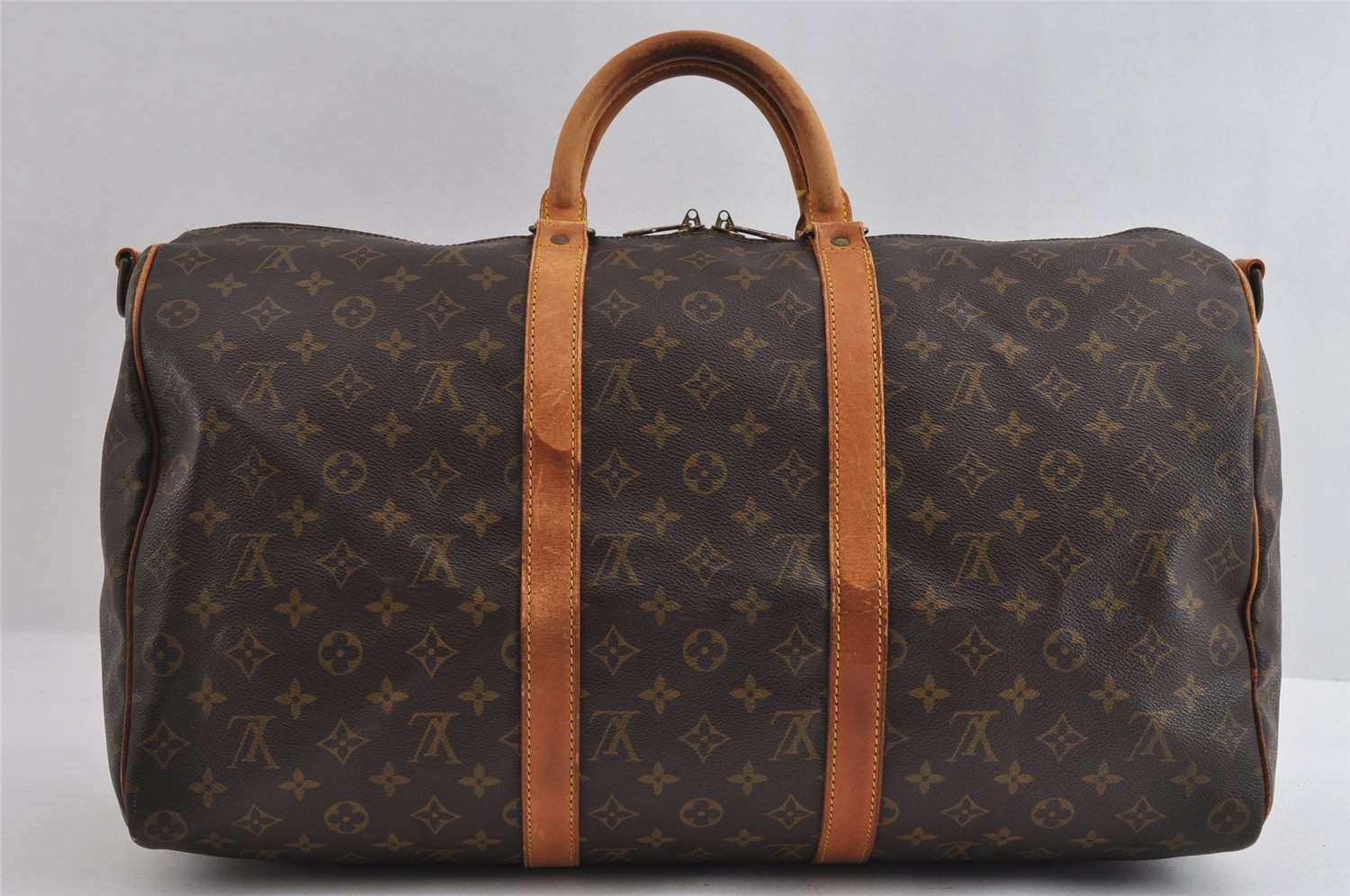 Authentic Louis Vuitton Monogram Keepall Bandouliere 50 M41416 Boston Bag 5225I