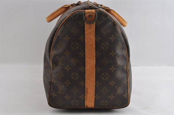 Authentic Louis Vuitton Monogram Keepall Bandouliere 50 M41416 Boston Bag 5225I