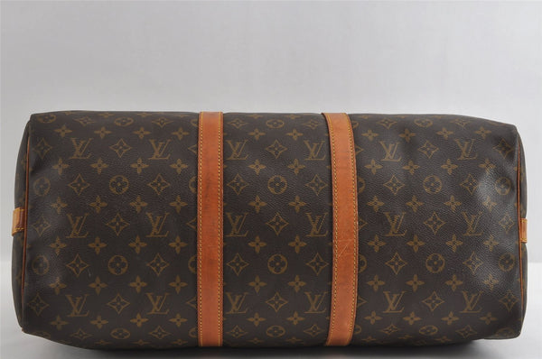 Authentic Louis Vuitton Monogram Keepall Bandouliere 50 M41416 Boston Bag 5225I