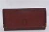 Authentic Cartier Must de Cartier Clutch Bag Leather Bordeaux Red 5226C