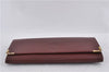 Authentic Cartier Must de Cartier Clutch Bag Leather Bordeaux Red 5226C