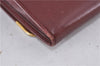 Authentic Cartier Must de Cartier Clutch Bag Leather Bordeaux Red 5226C