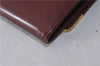 Authentic Cartier Must de Cartier Clutch Bag Leather Bordeaux Red 5226C