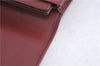 Authentic Cartier Must de Cartier Clutch Bag Leather Bordeaux Red 5226C