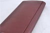 Authentic Cartier Must de Cartier Clutch Bag Leather Bordeaux Red 5226C