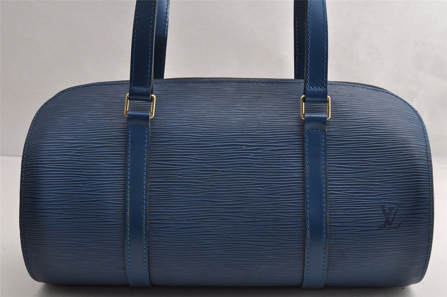 Authentic Louis Vuitton Epi Soufflot Hand Bag Blue M52225 LV 5226I