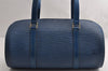 Authentic Louis Vuitton Epi Soufflot Hand Bag Blue M52225 LV 5226I