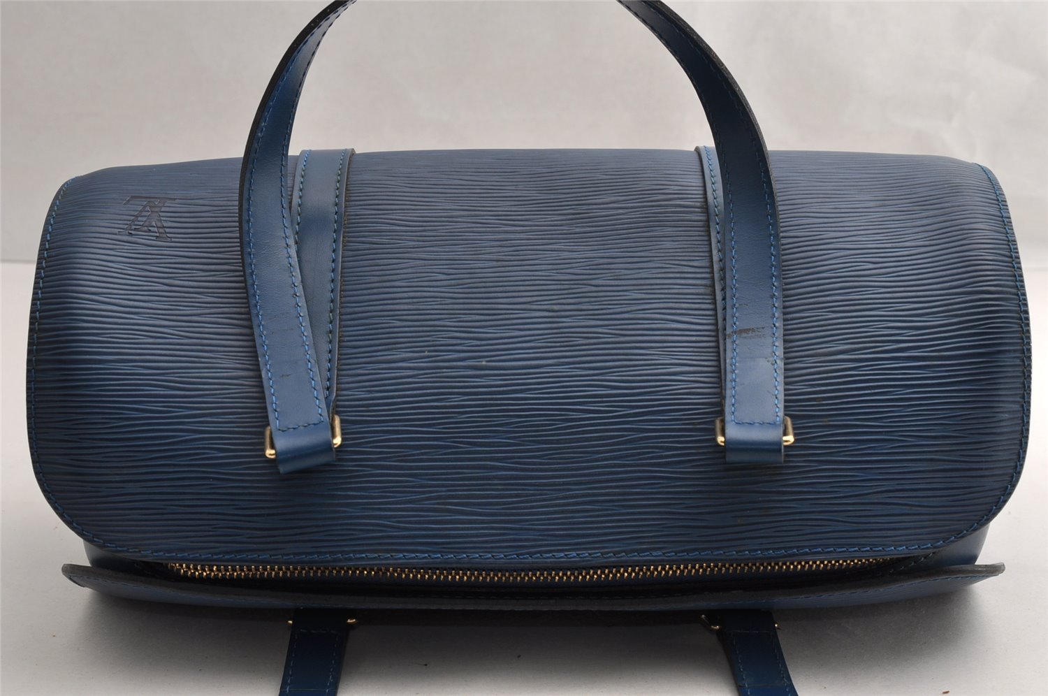 Authentic Louis Vuitton Epi Soufflot Hand Bag Blue M52225 LV 5226I