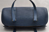 Authentic Louis Vuitton Epi Soufflot Hand Bag Blue M52225 LV 5226I