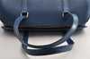 Authentic Louis Vuitton Epi Soufflot Hand Bag Blue M52225 LV 5226I