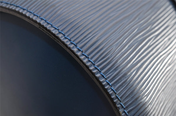 Authentic Louis Vuitton Epi Soufflot Hand Bag Blue M52225 LV 5226I