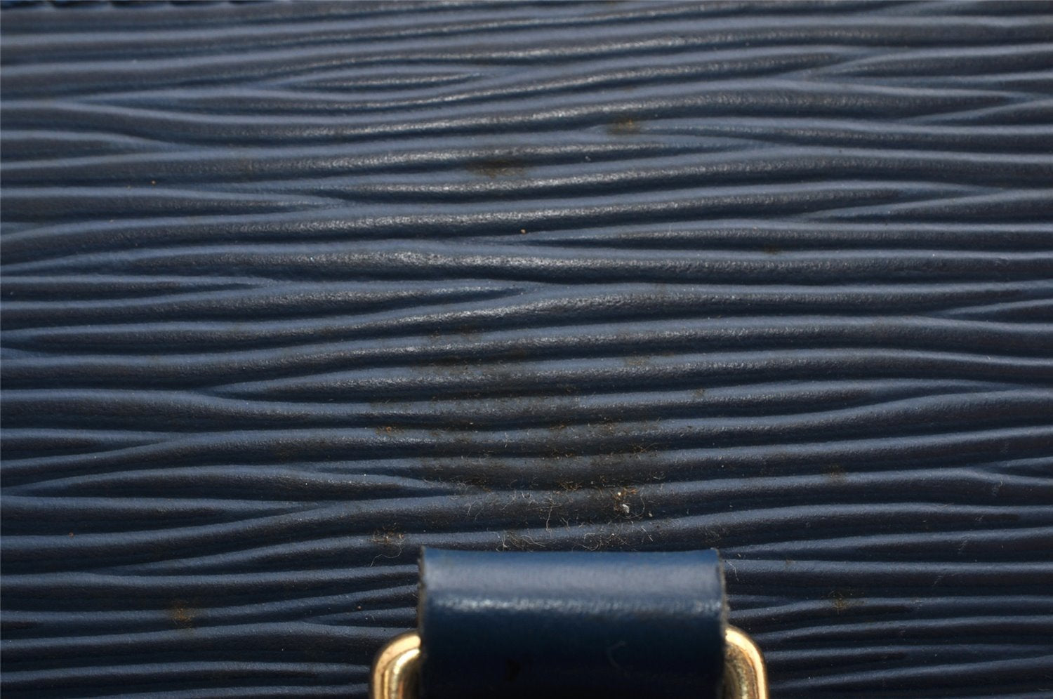 Authentic Louis Vuitton Epi Soufflot Hand Bag Blue M52225 LV 5226I